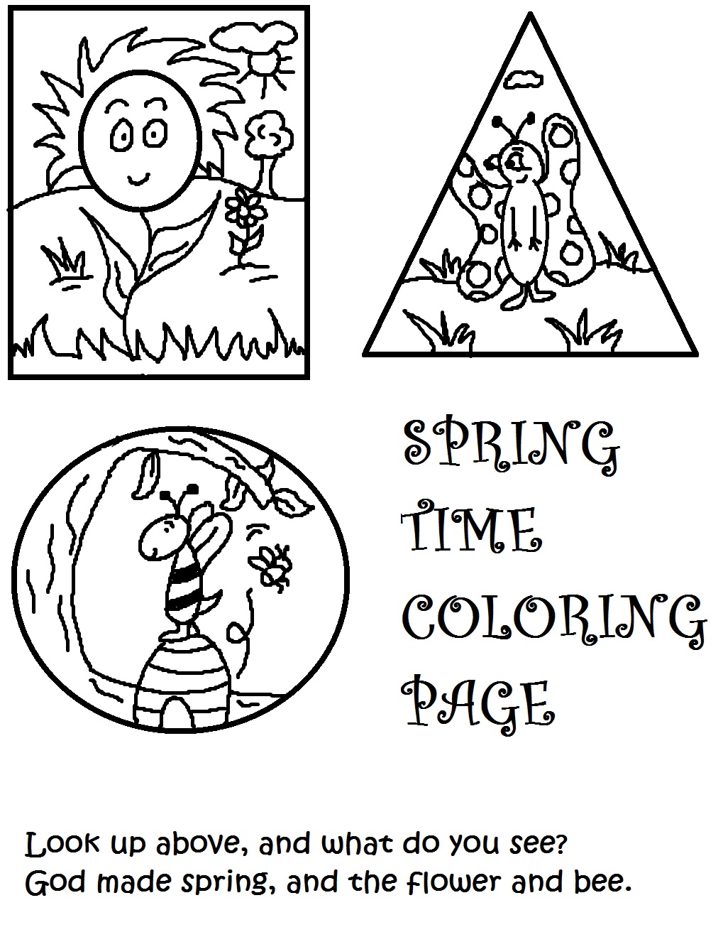 Spring Time Coloring Pages